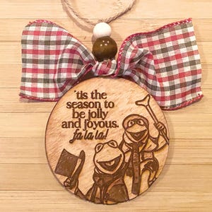 The Muppet Christmas Carol Ornament | 2025 | Tis the Season To Be Jolly & Joyous | Engraved | Baltic Birch