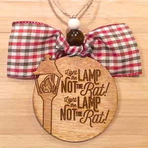 The Muppet Christmas Carol Ornament | 2025 | Light the Lamp Not the Rat Ornament | Engraved Baltic Birch