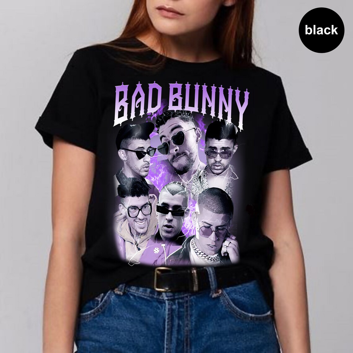 BAD BUNNY Shirt Bad Bunny Printed Graphic Tee Bad Bunny Fan Etsy