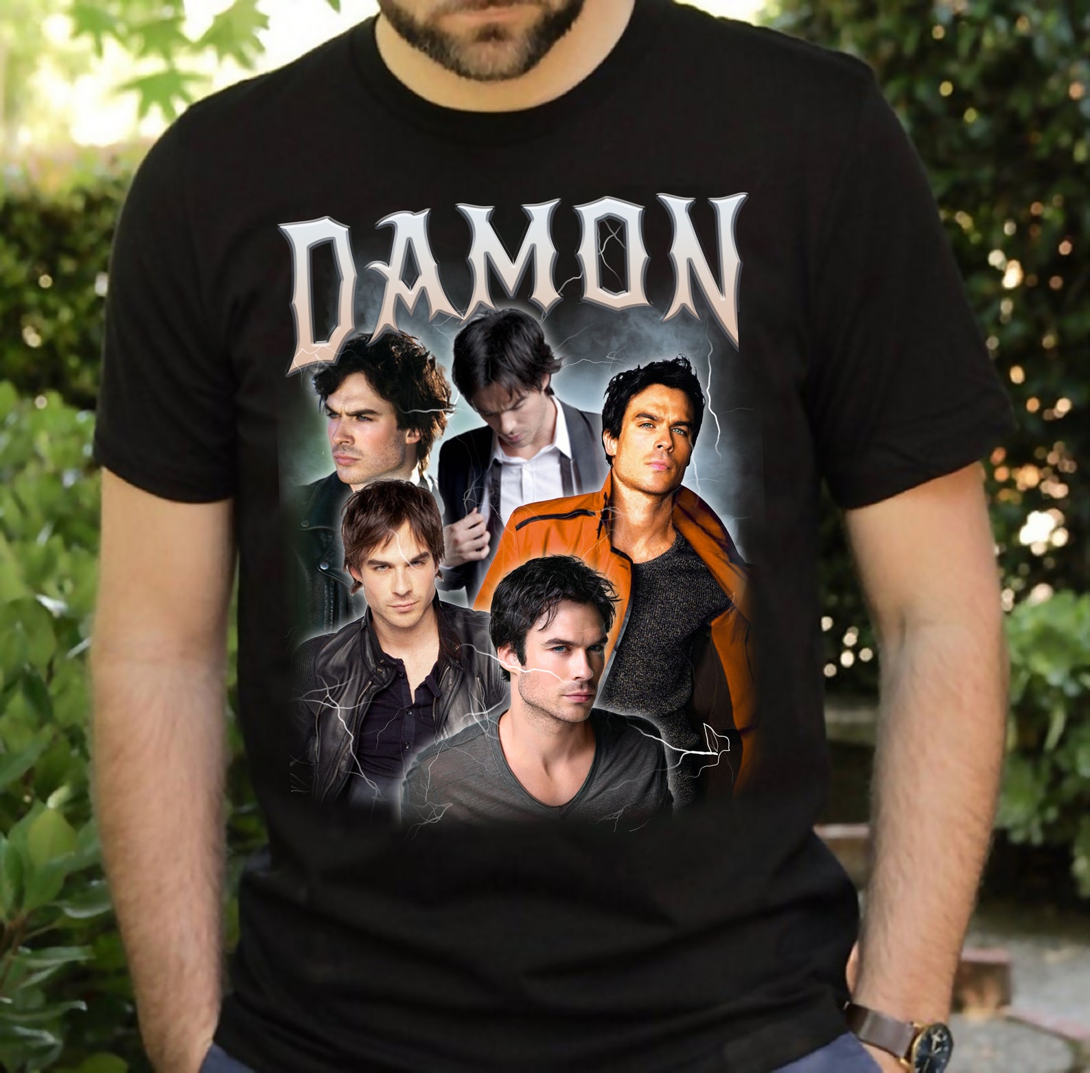 Damon salvatore Shirt Damon salvatore Printed Graphic Tee | Etsy