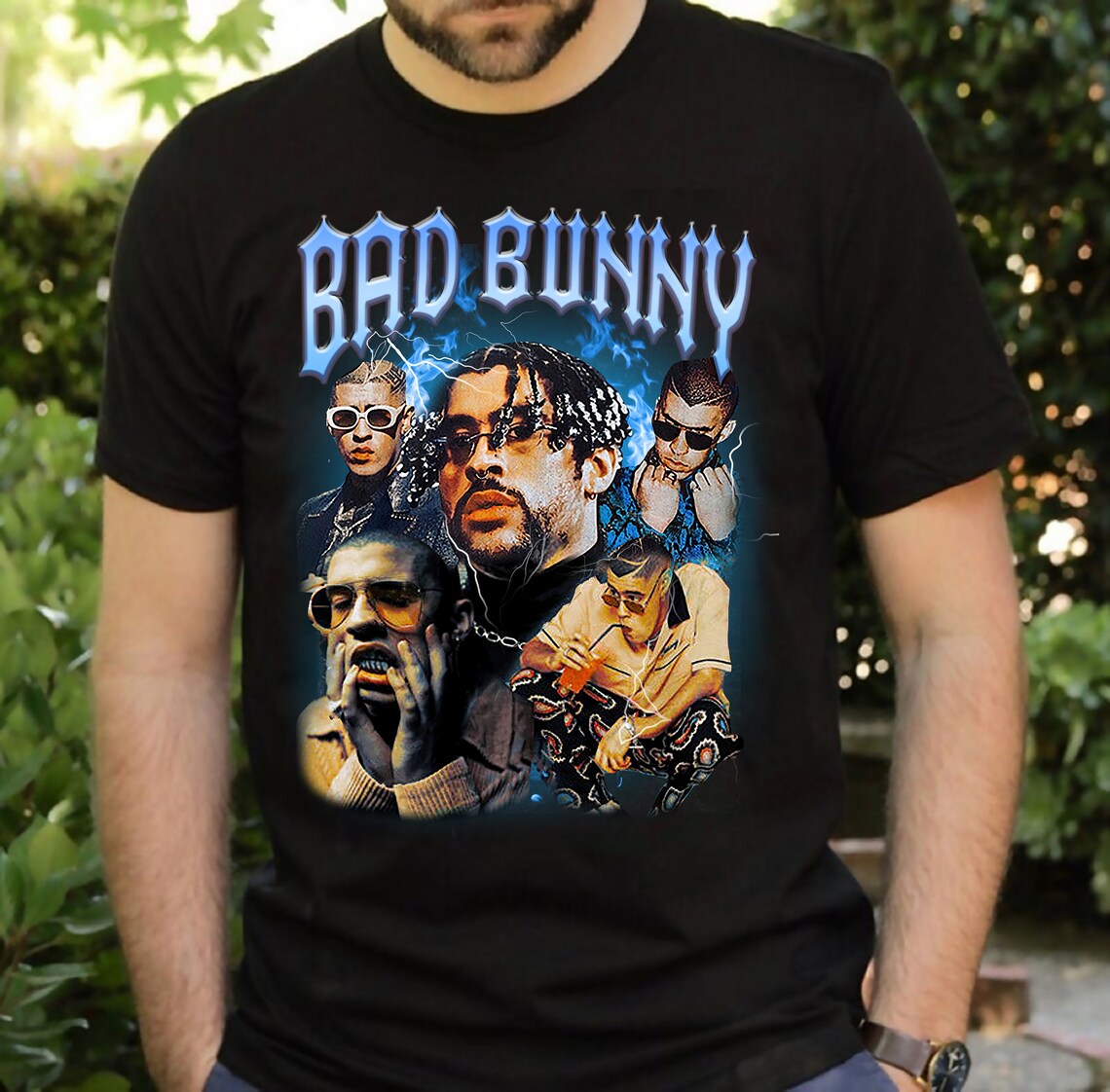 BAD BUNNY Shirt Bad Bunny Printed Graphic Tee Bad Bunny Fan Etsy
