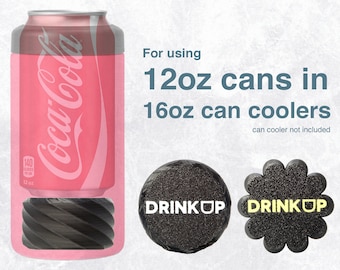 12oz Can Adapter for 16oz Can Coolers - YETI MiiR CamelBak RTIC 16oz Can Cooler, Colster or Insulator for Tallboys - Can Cooler Extension