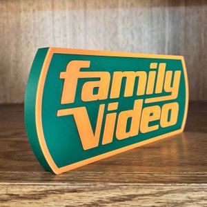 Family Video Desk Sign - 3D Printed Logo - Collector Gift. - A Must for ...