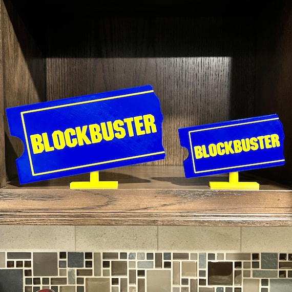 Blockbuster Video Desk Sign - 3D printed Logo - Collector Gift. - A must for classic Movie Lovers