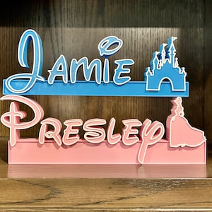 Disney Style Custom Personalized Name Plate. Optional Icon.