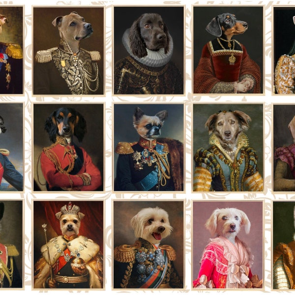 Retrato personalizado de mascota real de la foto, retrato uniforme de perro, retrato de mascota real, retrato de perro real, regalo de amante de mascotas, arte de pared, regalo para ella