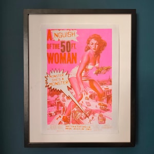 A3 Risograph Print | &#39;Anguish of the Fifty-Foot Woman&#39; Frontispiece Poster