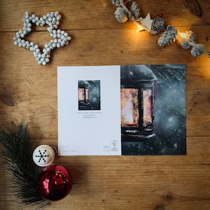 Kerstkaart - Kerstlantaarn