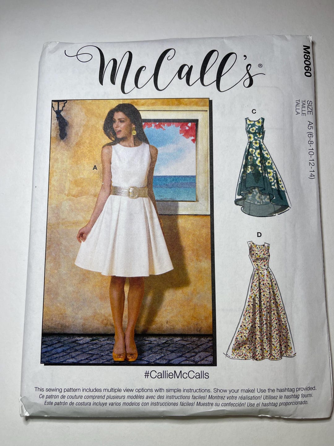 Mccall’s M8060 Sewing Pattern | Fitted Sleeveless Dress | Pleated Skirt ...