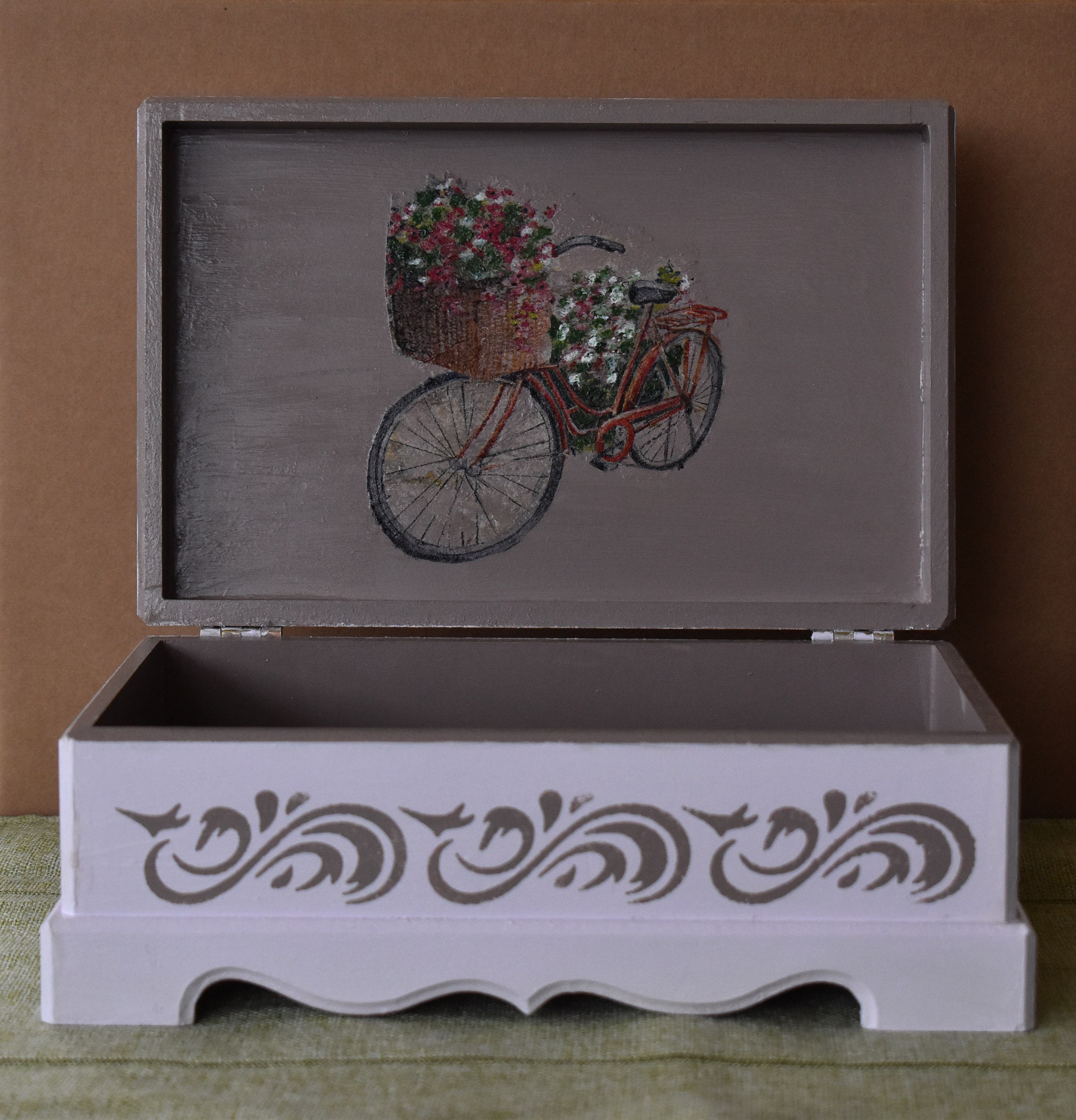 Gran caja de almacenamiento de madera blanca hecha a mano | Etsy