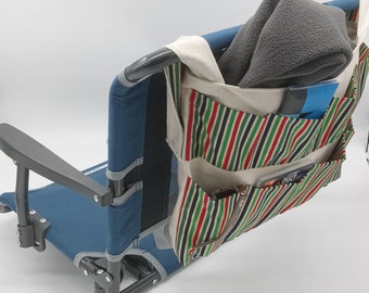 Wheelchair/Walker/Stadium Seat Bag - Holiday Stripe