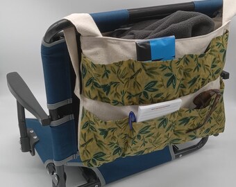 Wheelchair/Walker/Stadium Seat Bag - Green Vines