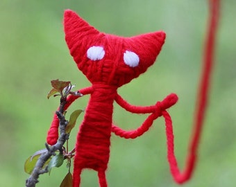 Yarny Unravel, posable Yarny doll/ figure, Yarny from first Unravel game (18cm / 7inch) made to order