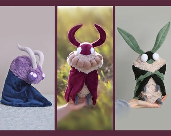 Seer, Markoth or Thistlewind plush, Hollow Knight plushie, moth softie, sizes in description, MADE TO ORDER in 8 weeks