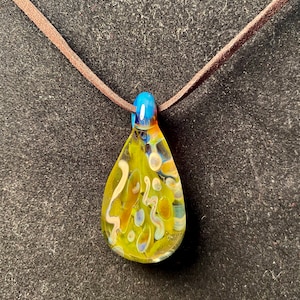 Hand blown glass pendant