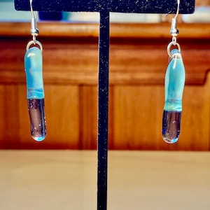 Hand blown glass earrings