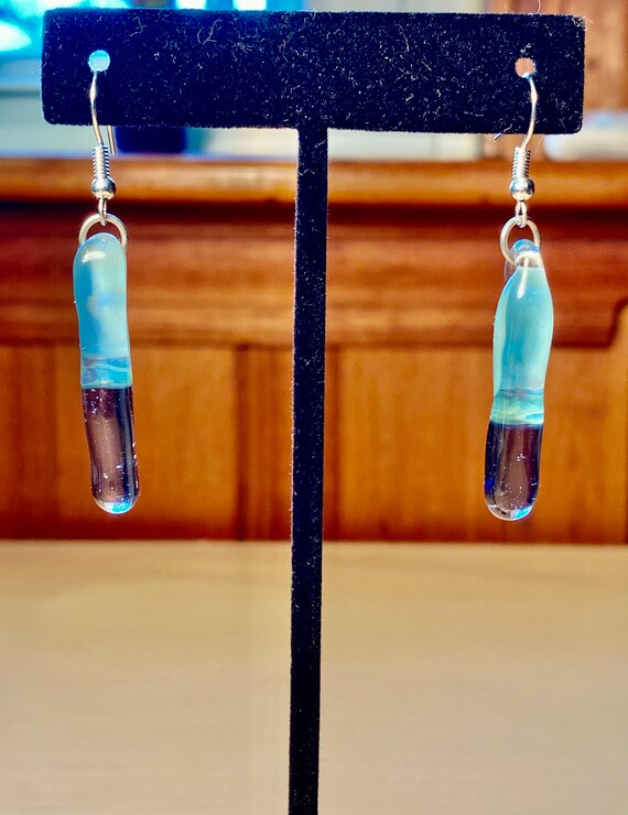 Blown glass earrings deals