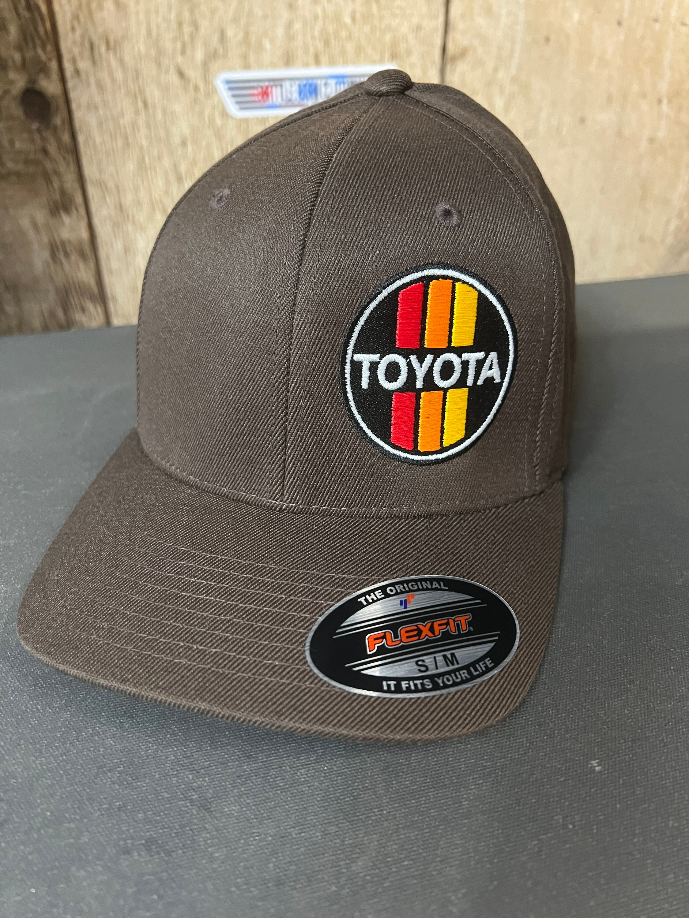 Dark Brown Flexfit Vintage Toyota Logo 