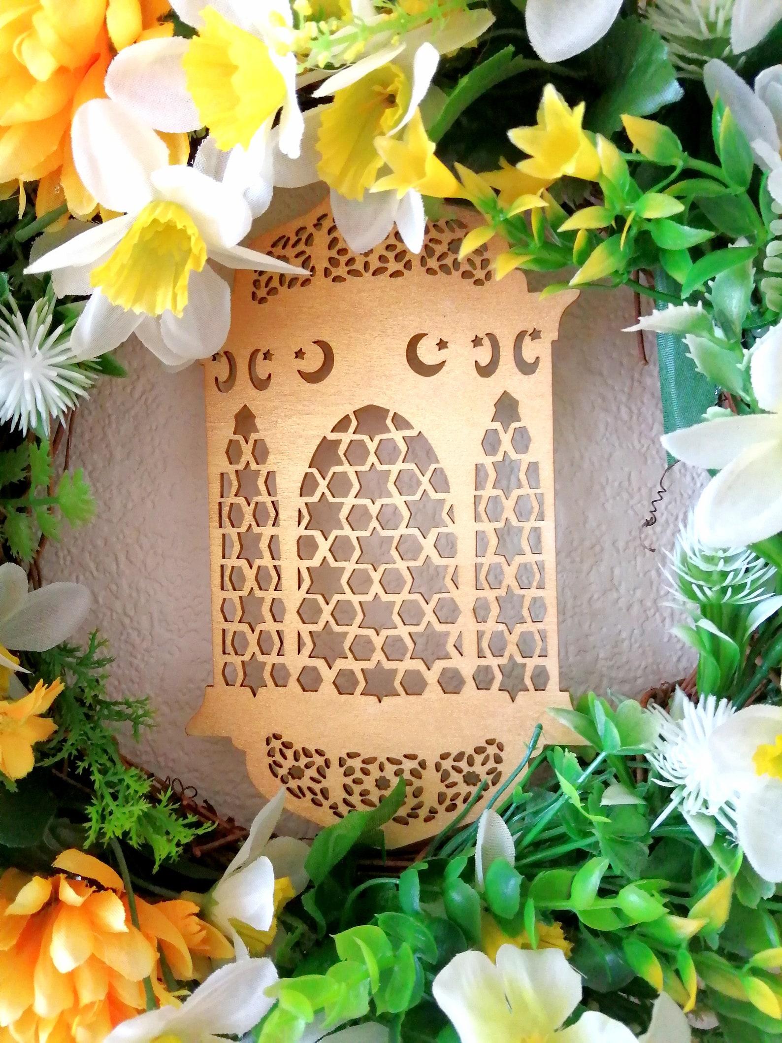 Ramadan wreath Spring wreath Ramadan Mubarak wreath Wind Etsy