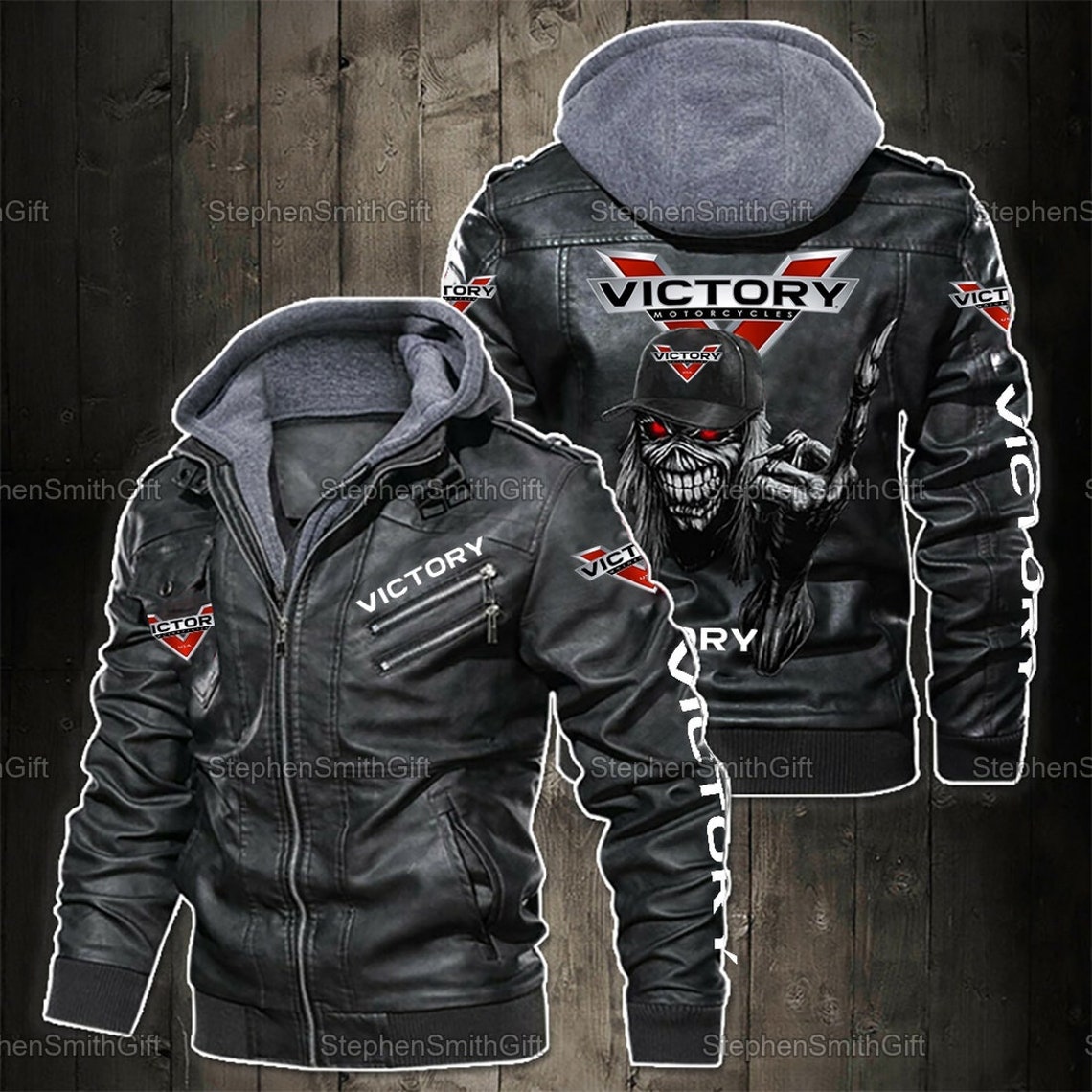 Victory Motorcycles Leather Jacket Gifts For Motocrycler Etsy