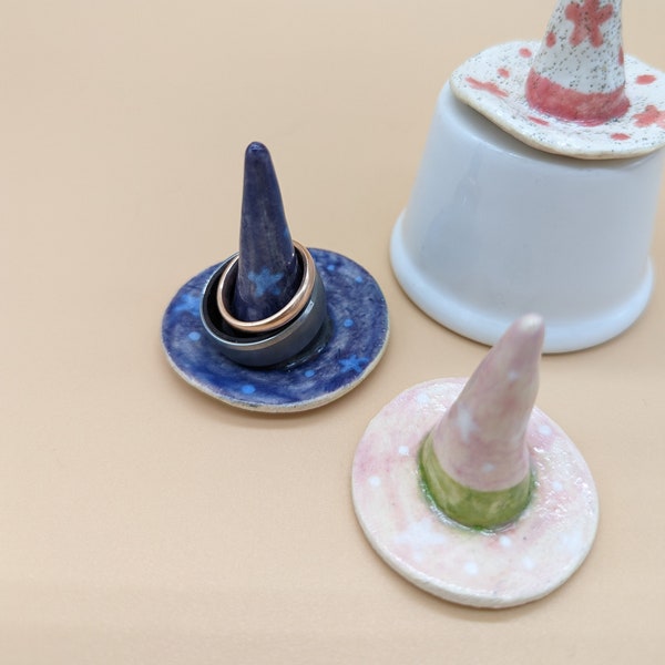 Witch Hat Ring Cone - Handmade Ceramic Ring Cone - Pottery