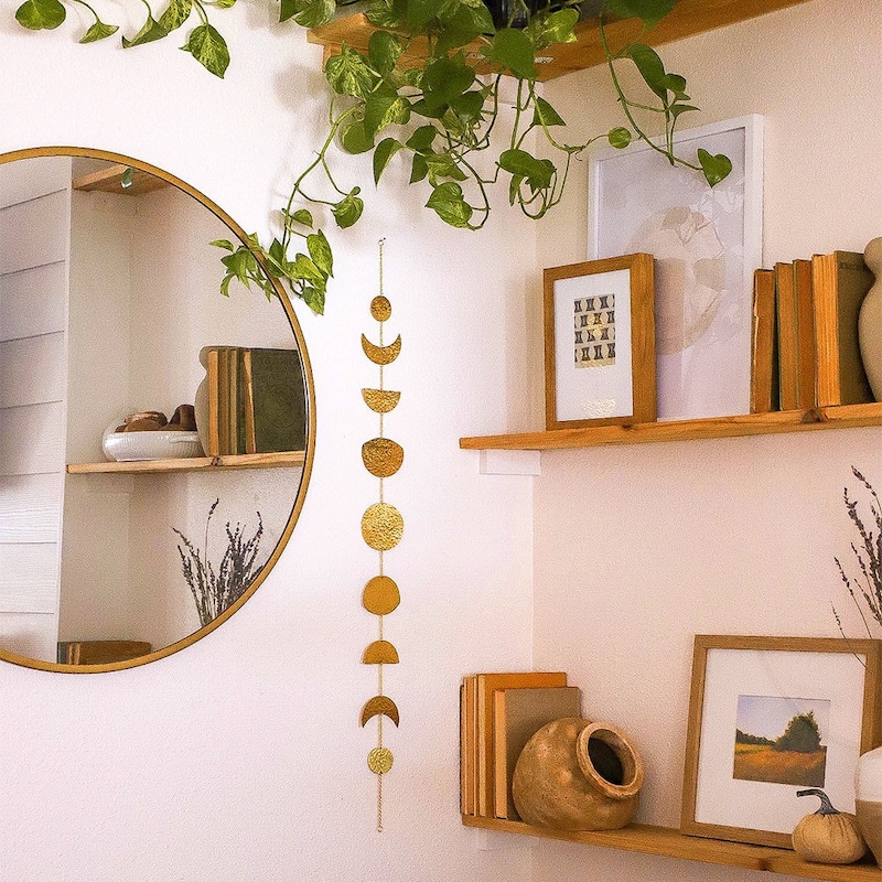 Brass Moon Hanging Decor - Etsy