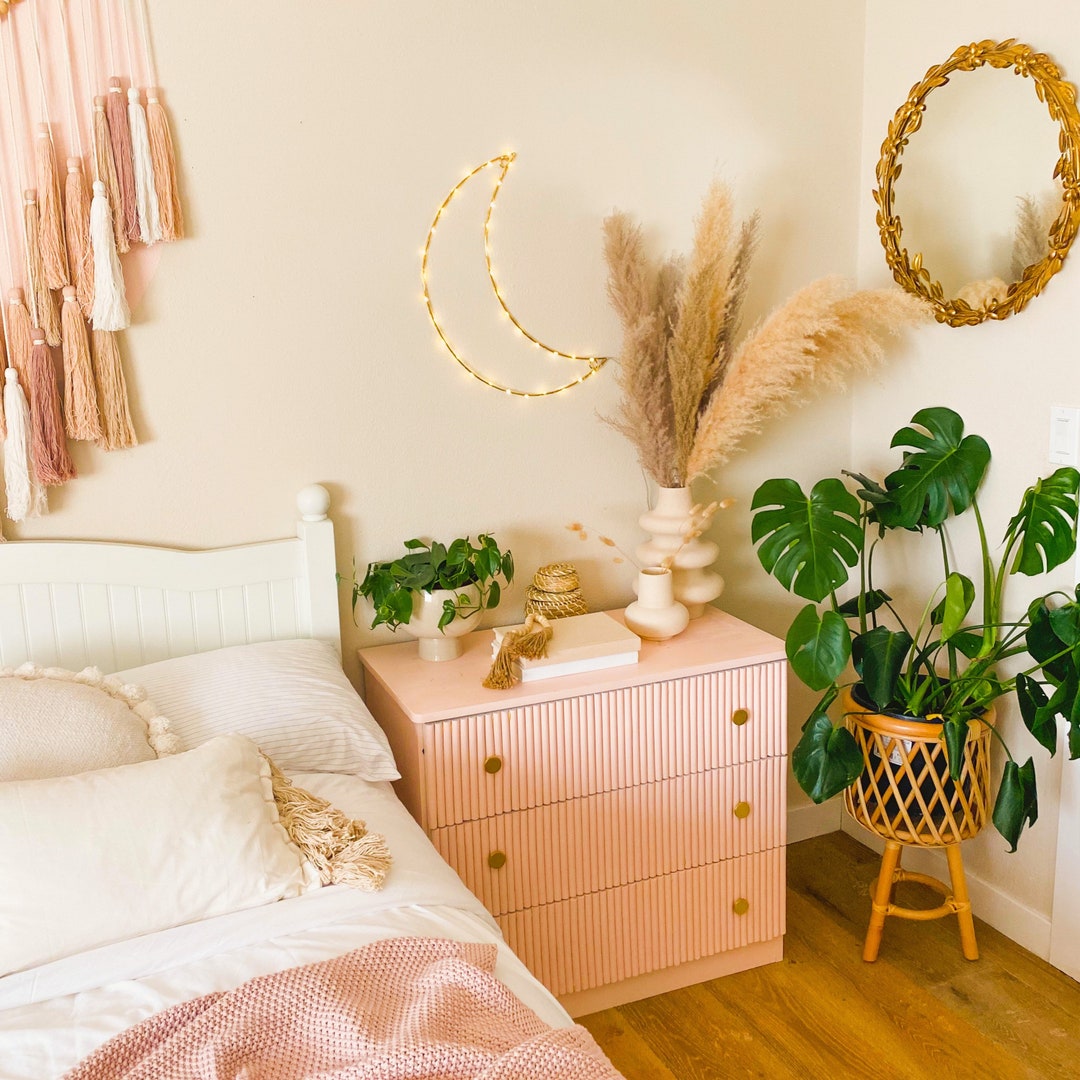 Crescent Moon Wall Light / Celestial Moon Decor / Battery or USB