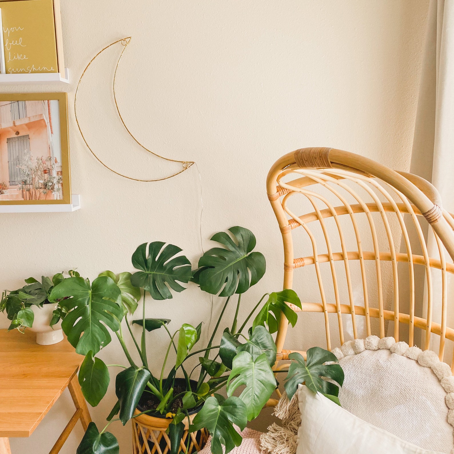 Crescent Moon Wall Light / Celestial Moon Decor / Battery or Etsy