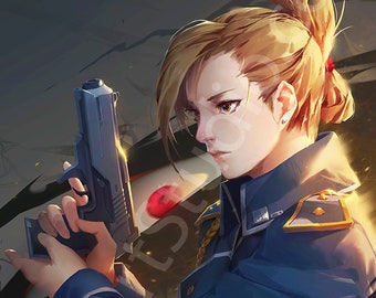 Stampa FMA/Riza Hawkeye (poster L o tela in vinile XL)