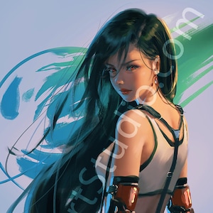 FFVII/Tifa Print (L Poster or XL Vinyl Canvas)