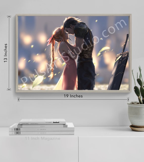 Final Fantasy 7 (ffvii)/zack & Aerith Print (L Poster or XL Vinyl
