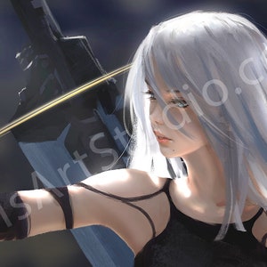 Nier Automata/A2 Print (L Poster or XL Vinyl Canvas)