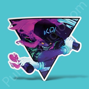 LoL | K/DA Akali | Vinyl Sticker/Decal | Waterproof, Durable, UV-resistant | For Laptops, Water Bottles, Cars, Gaming Consoles, & more