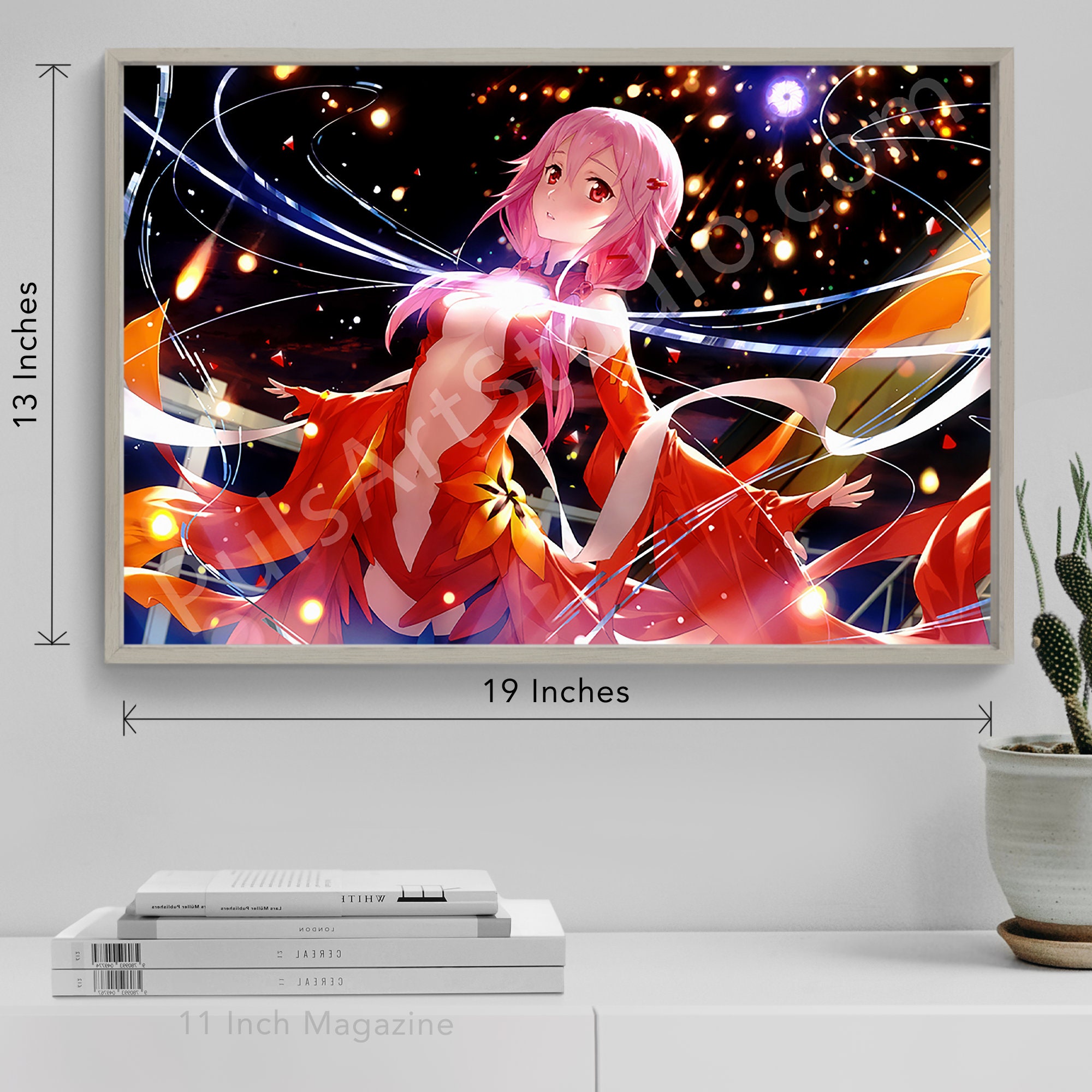 Guilty Crown Inori Yuzuriha anime poster 29.7 cm x 42 cm