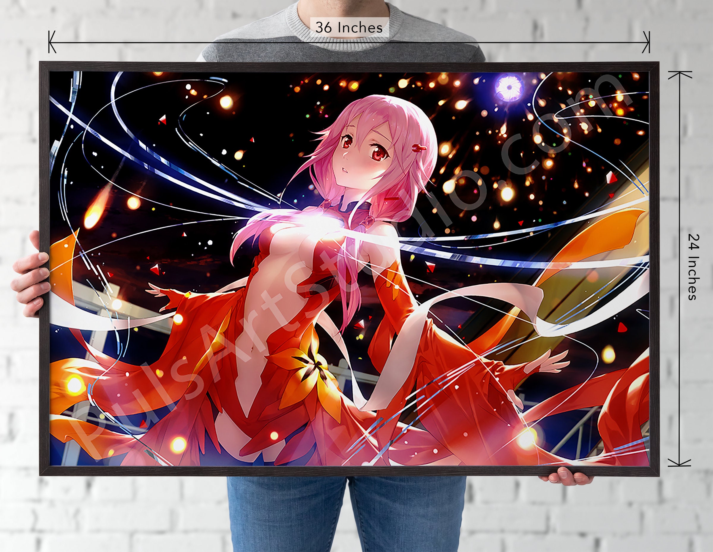 Guilty Crown Inori Yuzuriha anime poster 29.7 cm x 42 cm