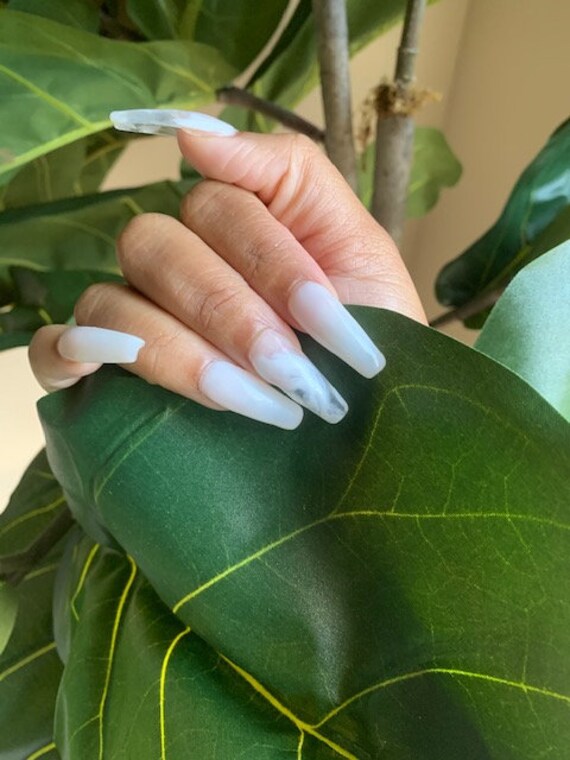 Milk Bath Marble White Press On Nails Coffin Shaped Nails Etsy Milk Bath Marble White Press On Nails Coffin Shaped Nails Etsy