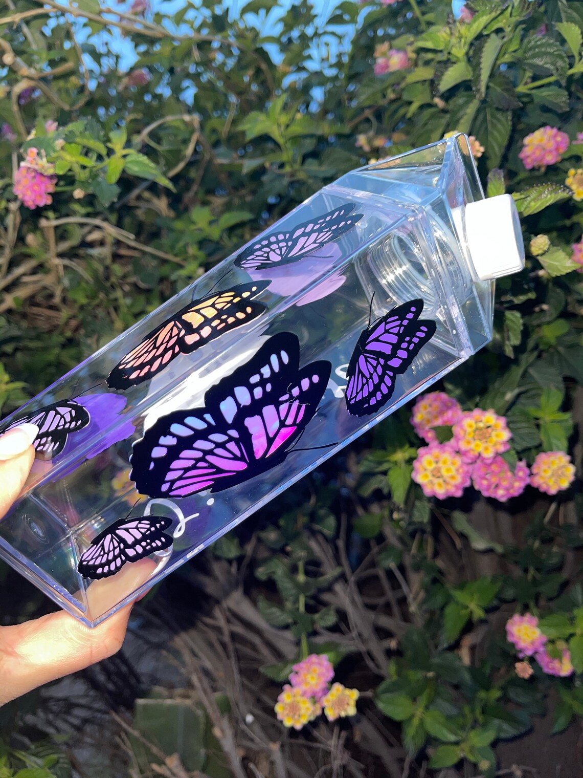 Butterfly milk carton clear bottle | Etsy