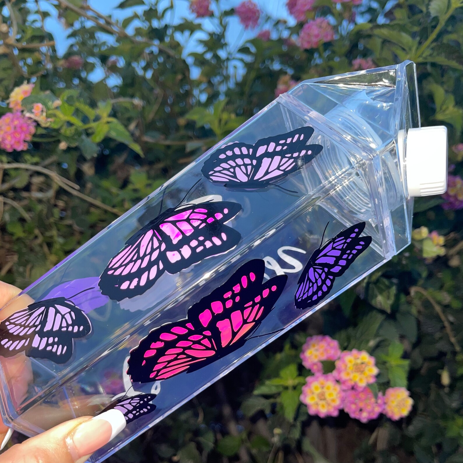 Butterfly Milk Carton Clear Bottle - Etsy