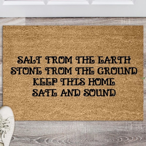 Salt From The Earth Stone From The Ground Door mat, Magic Doormat, Witch Doormat