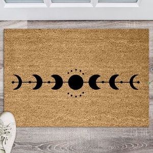 Moon Phase Door mat, Celestial Decor, Witchy, Moon Phases Door Mat, Astronomy Gift, Space Doormat, Astrological Gift