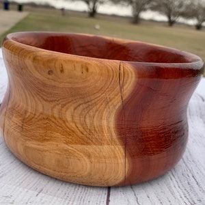 Cedar wood real wood bowl. Handturned decorative bowl