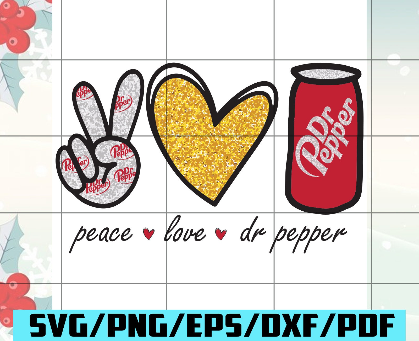 Peace Love Dr Pepper Svg Trending Svg Dr Pepper Svg Dr | Etsy