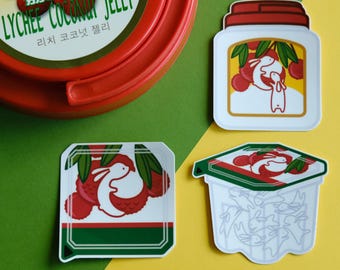 Lychee Jelly Sticker - Asian Snacks