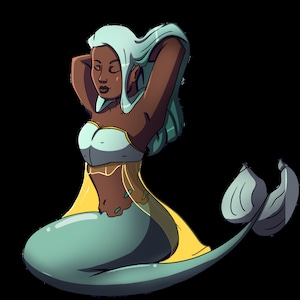 Teal Mermaid Goddess