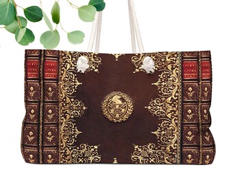 Dark ACADEMIA Clothing WEEKENDER BAG Dark Academia Bag Large Tote Bag Aesthetic Book Lover Gift Cute Tote Bag Trendy Tote Bag Book Cover Art