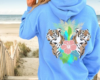 Trending Now Year of the TIGER HOODIE VSCO Hoodie Tiger Shirt Trendy Hoodies Cool Hoodie Aesthetic Hoodie Coconut Girl Hibiscus Flower Hoodi