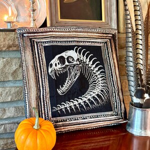 Snake skeleton tote bag. Snake tote bag. Serpent skeleton tote bag. Gothc tote with snake skeleton woven into a black background with a victorian gothic aesthetic.