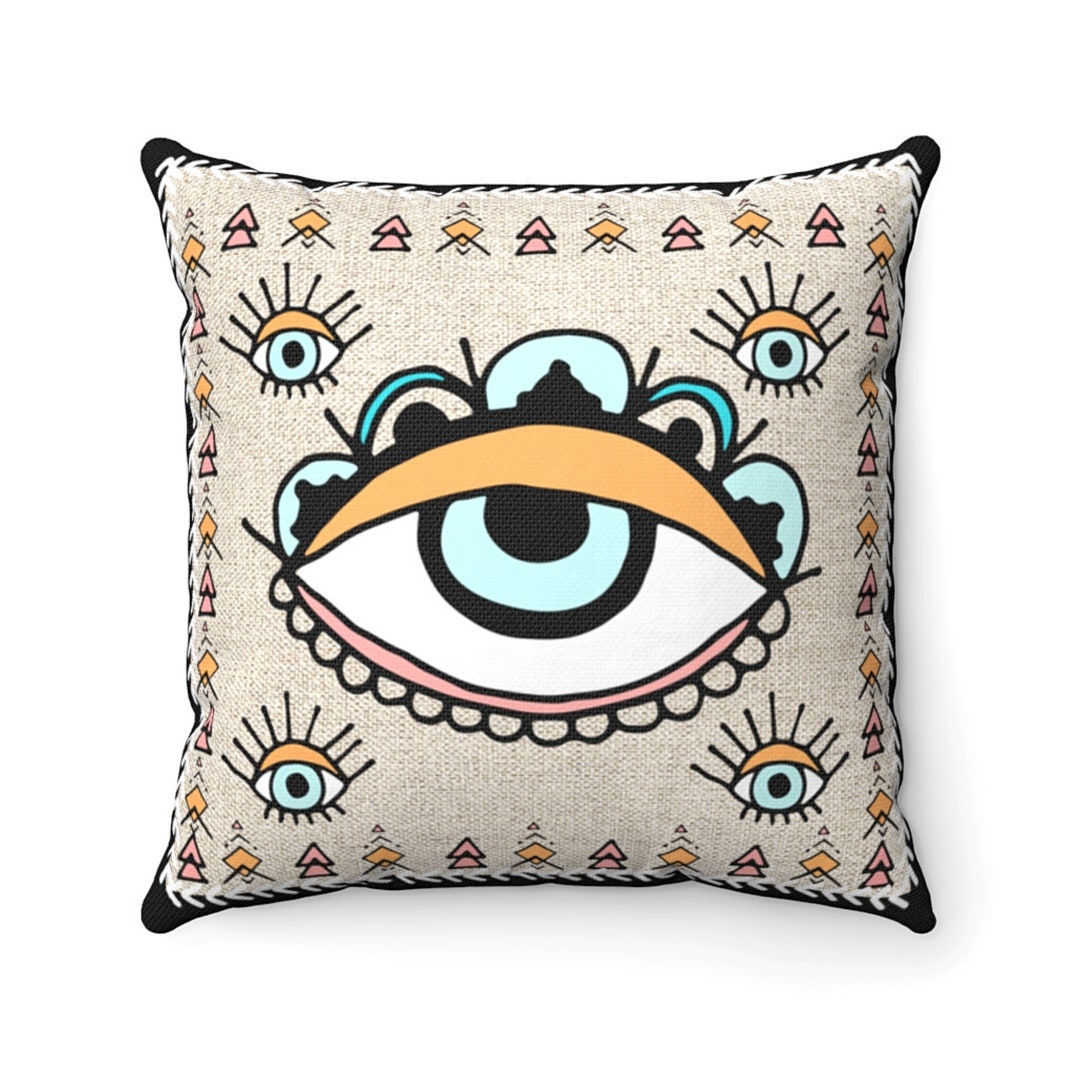 EVIL EYE PILLOW Cover 20x20 3 Evil Eye Decor Aesthetic Etsy