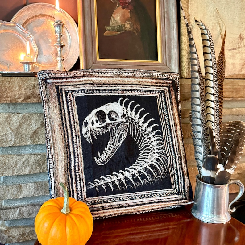 Snake skeleton tote bag. Librarian core tote bag sturdy enough to haul all of your books around. Double layered woven tapestry tote bag.