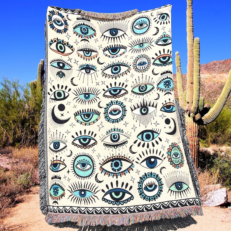 ChelseaGreenStudio Evil Eye Throw Blanket - Thumbnail 2